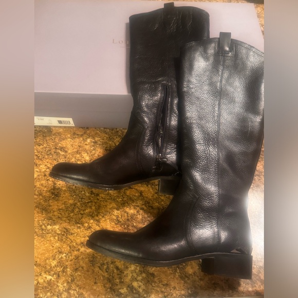 Louise et Cie Lo-Zada Black Kuma Calf Knee-High Leather Boots, Size 9.5. - Picture 4 of 11